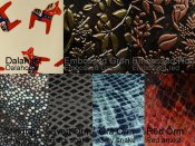 Print läder i olika mönster och färger